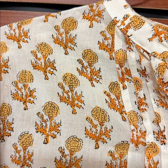 Emerson Fry India Collection Cream and Orange Blouse - Picture 6 of 9